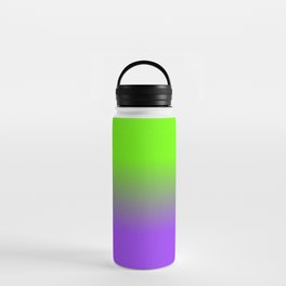 Neon Purple and Neon Green Ombré  Shade Color Fade Water Bottle