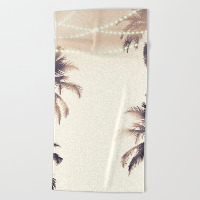 Cream Dream Palm Trees Beach Towel