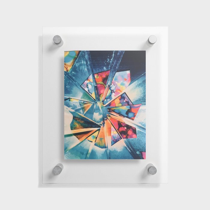 Kaleidoscopic Abstract Floating Acrylic Print