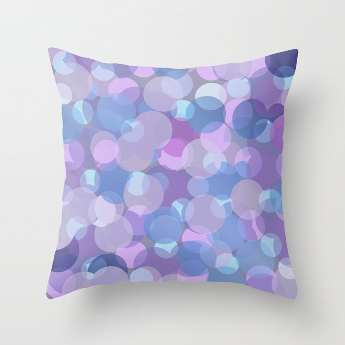 Pastel Pink and Blue Balls Throw Pillow