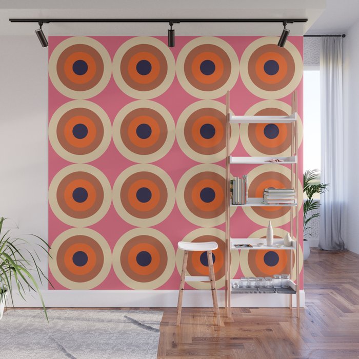 Nihoa 16 - Colorful Classic Abstract Minimal Retro 70s Style Graphic Design Wall Mural