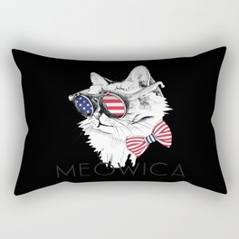 Meowica Cool American Cat Rectangular Pillow