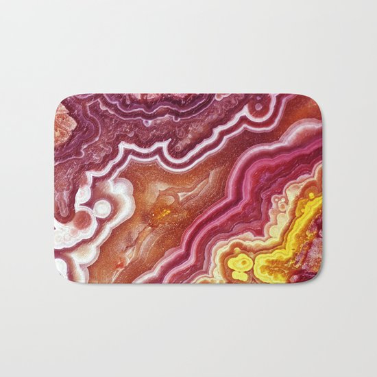 Red onyx marble Bath Mat