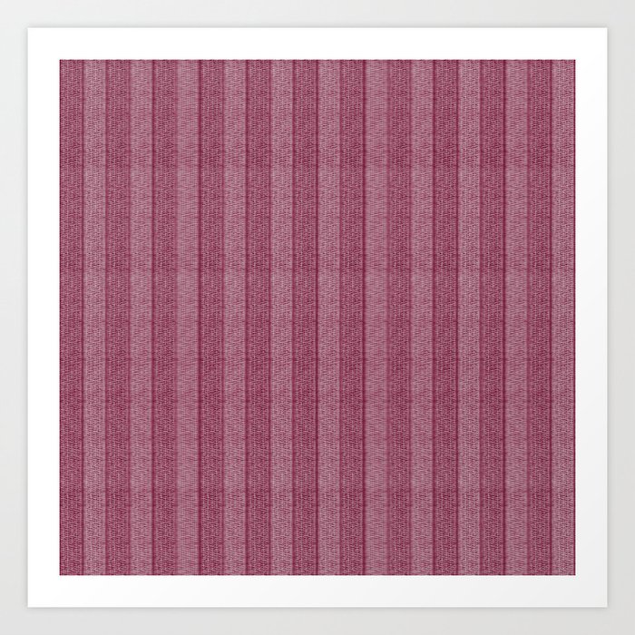 Pink Vertical Lines Wool Texture Art Print