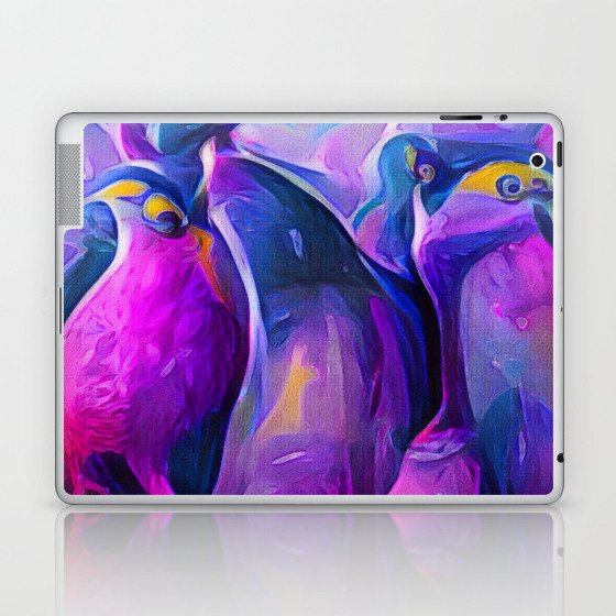 Purple Penguins Laptop & iPad Skin