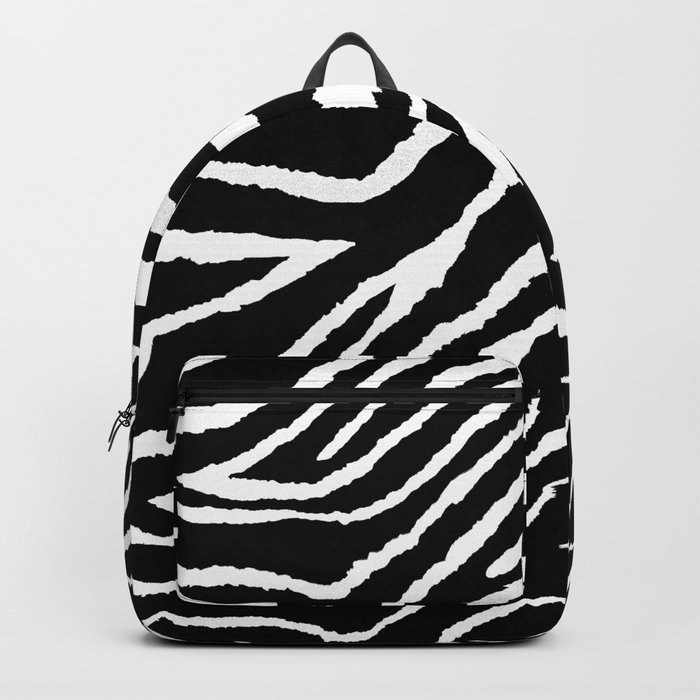 Animal Print Zebra Black and White Backpack