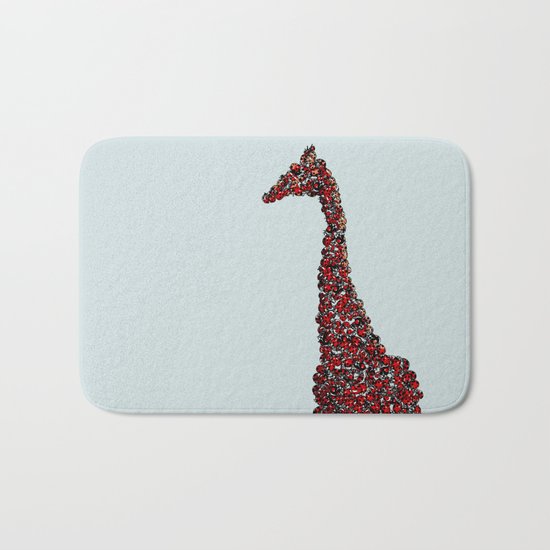 Red Giraffe Bath Mat
