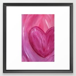 Heart One Pink Framed Art Print