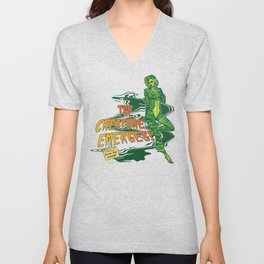 The Creature Emerges! V Neck T Shirt