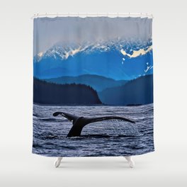 Alaskan Whale  Shower Curtain