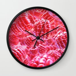 Fresh raspberry Wall Clock | Fresh, Natural, Summer, Healthy, Food, Fruits, Juicyberries, Berries, Juicy, Graphicdesign 