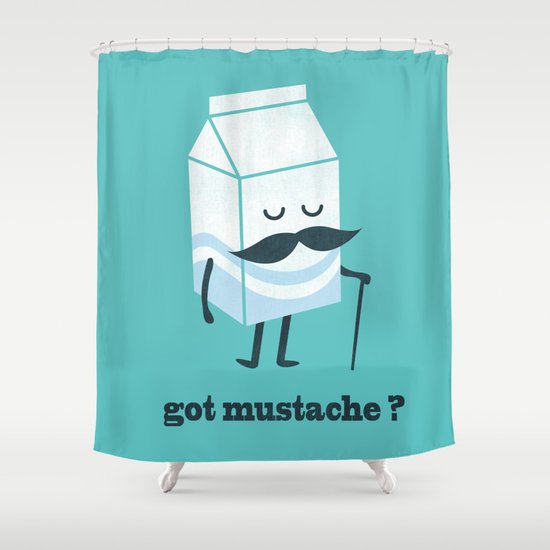 Got mustache? Shower Curtain