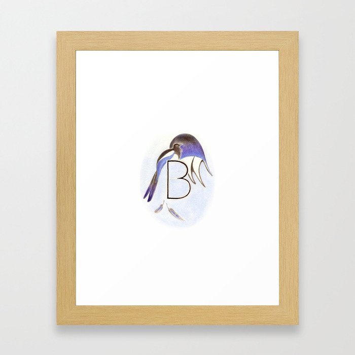 B is for a Busy Bossy Bird Framed Art Print