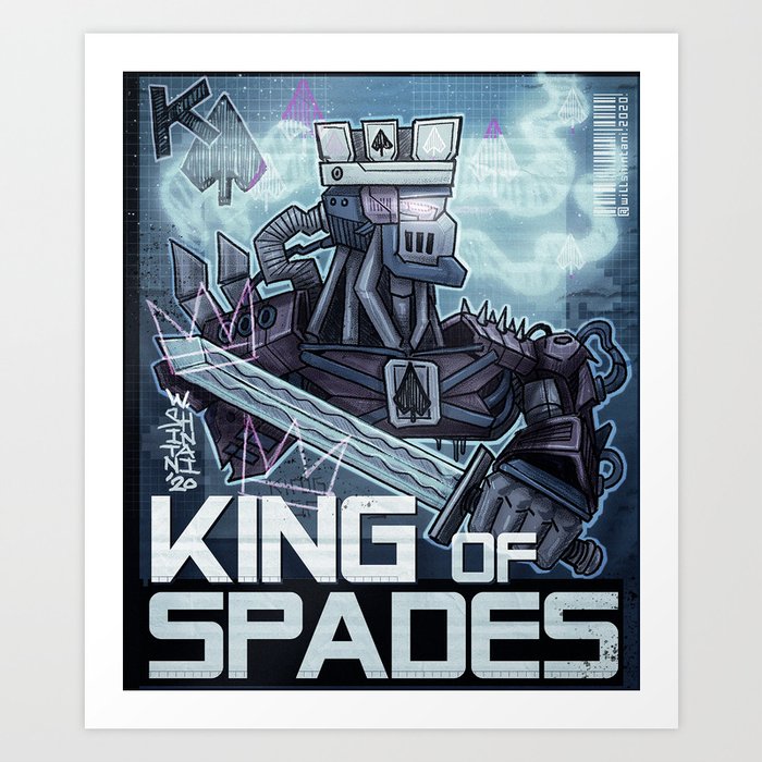 King of Spades - Royal Robots Series 1 Art Print