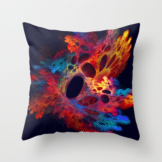 Red Algae Throw Pillow