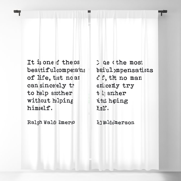 It Is One Of The Most Beautiful Compensations, Ralph Waldo Emerson Quote Blackout Curtain