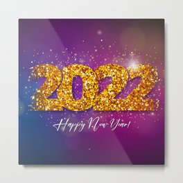 2022 happy new year Metal Print