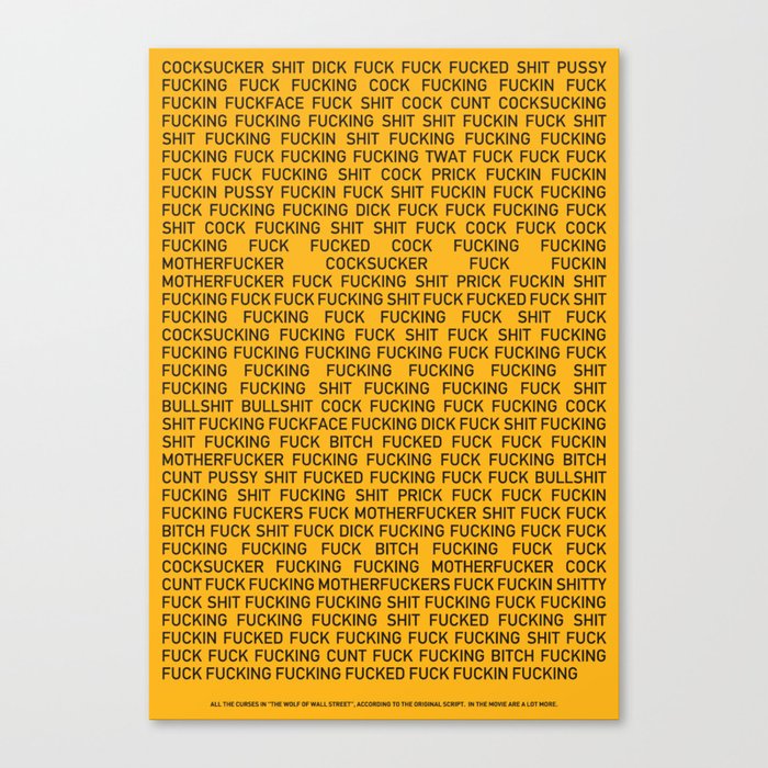The Curses of Wall Street Canvas Print