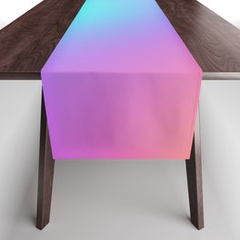 Bright Pastel Rainbow Gradient Table Runner