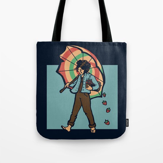 Strawberry Girl Tote Bag