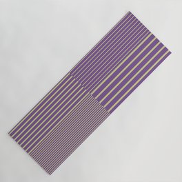 Stripes Pattern and Lines 11 in Pale Green Purple Yoga Mat