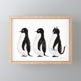 Penguin Trio Framed Mini Art Print