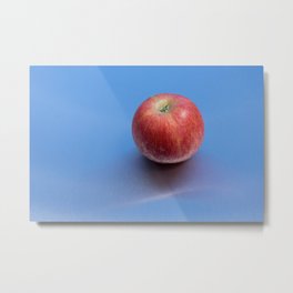 fresh red apple and reflection of the sky Metal Print