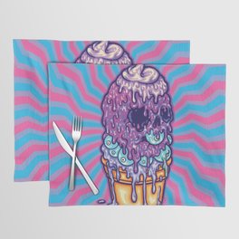 Psychedelic trippy  ice cream Placemat