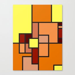 The Colors of / Mondrian Series - Lion King  Canvas Print