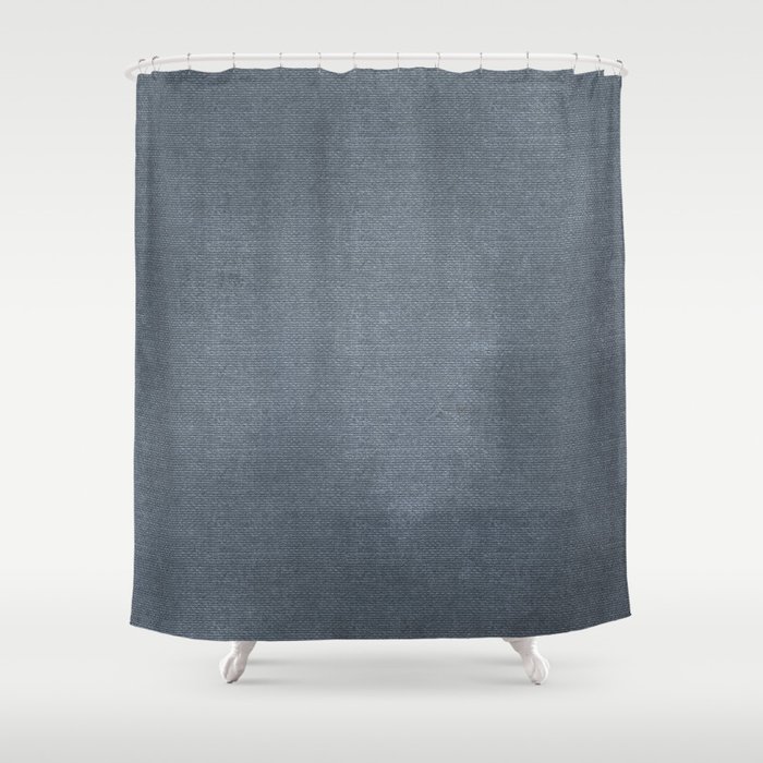 Dirty blue canvas Shower Curtain