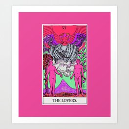 6. The Lovers- Neon Dreams Tarot Art Print