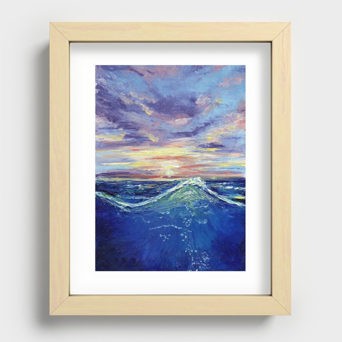 The settled sea Recessed Framed Print
