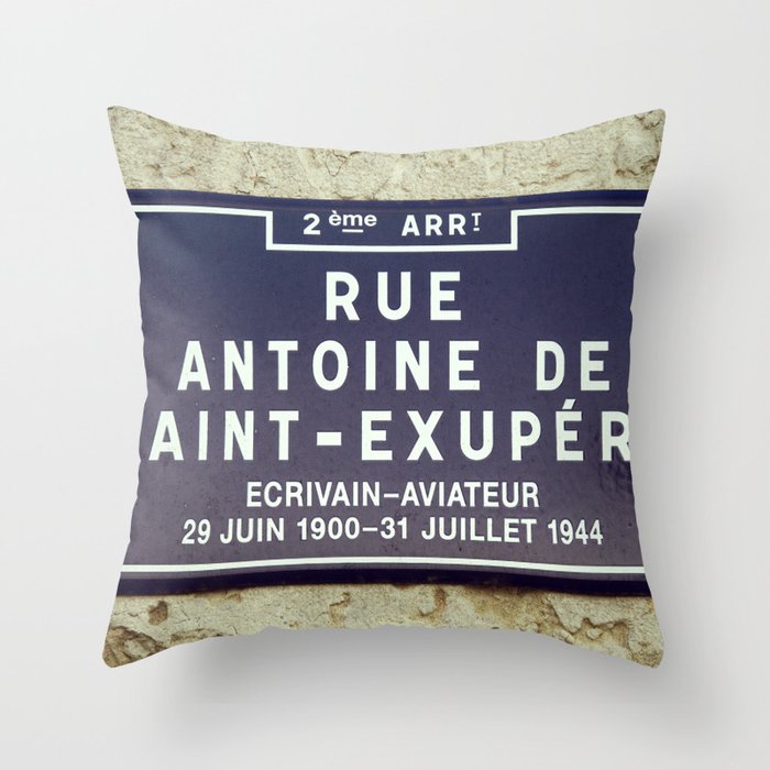 Writer Street Sign in Lyon France  Throw Pillow