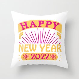 happy new years 2022 goodbay 2021 hello 2021 Throw Pillow