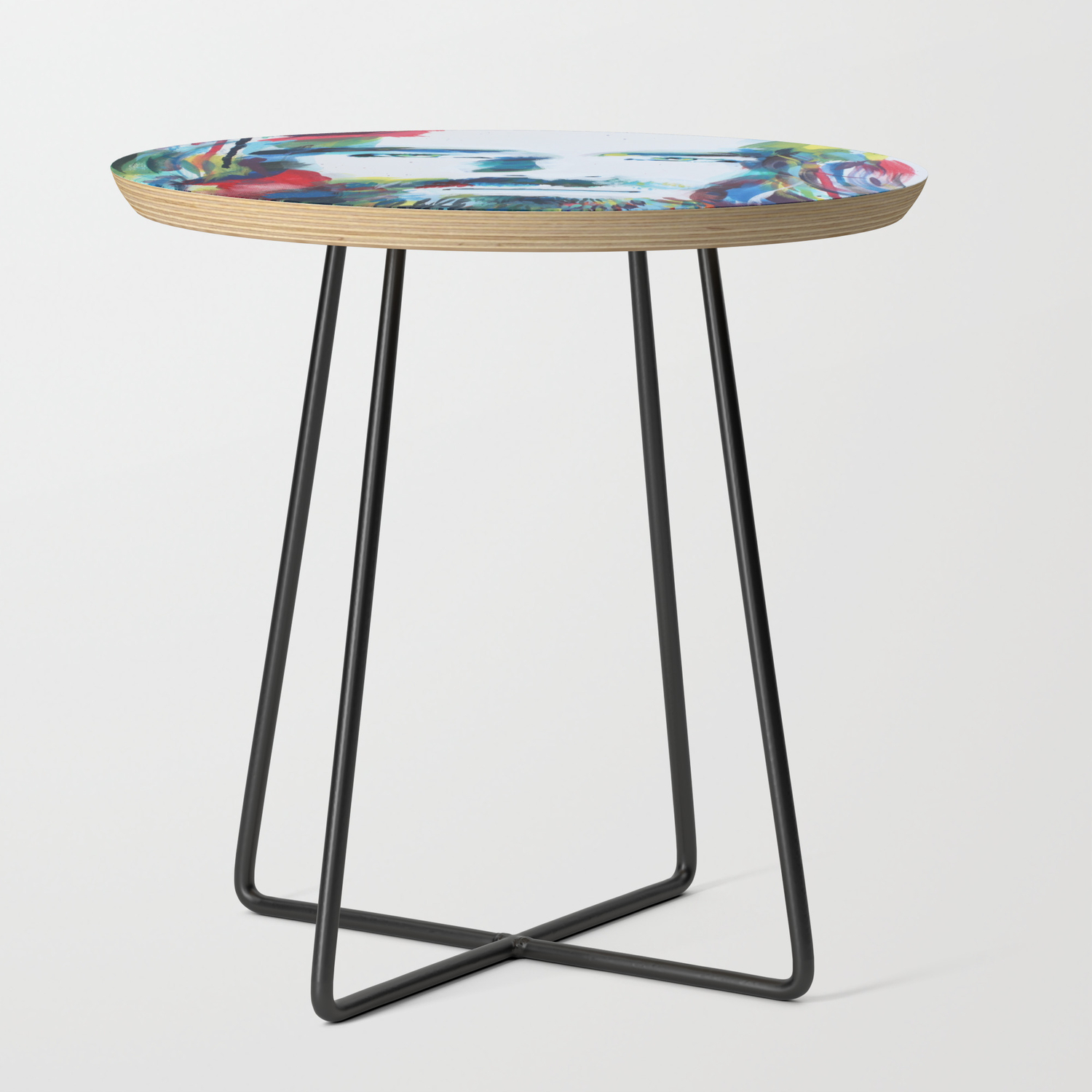 Colorful Creator Jesus Christ Painting Side Table By Paintedchrist Society6