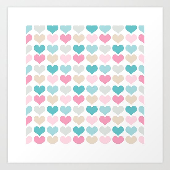 sweet hearts Art Print
