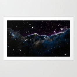 Cosmic Cliffs Blue Purple Art Print