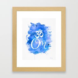 Om Watercolor Framed Art Print