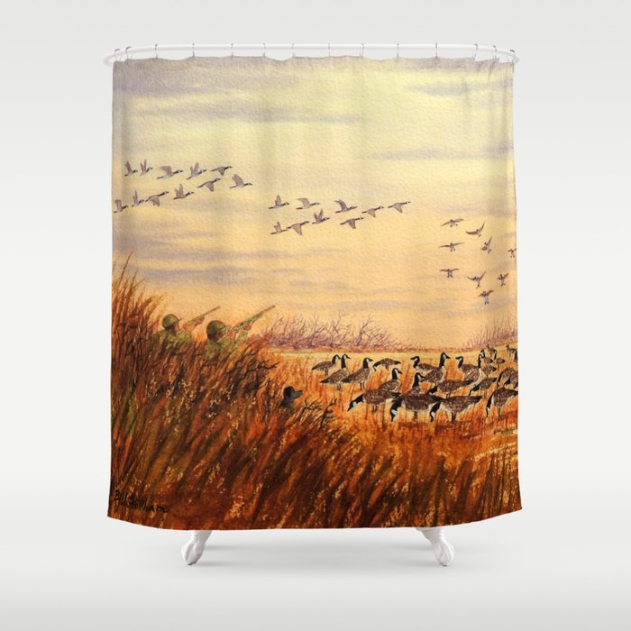 Goose Hunting Companions Shower Curtain