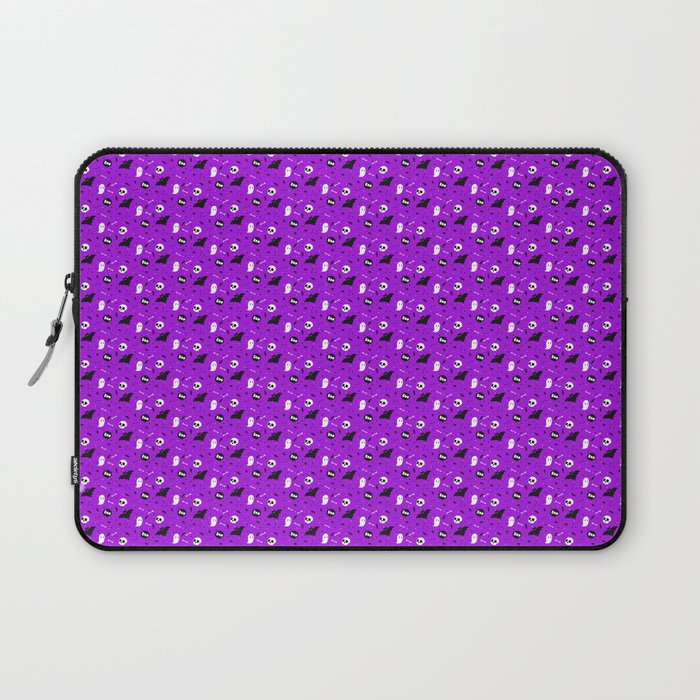 Purple Halloween Background Laptop Sleeve
