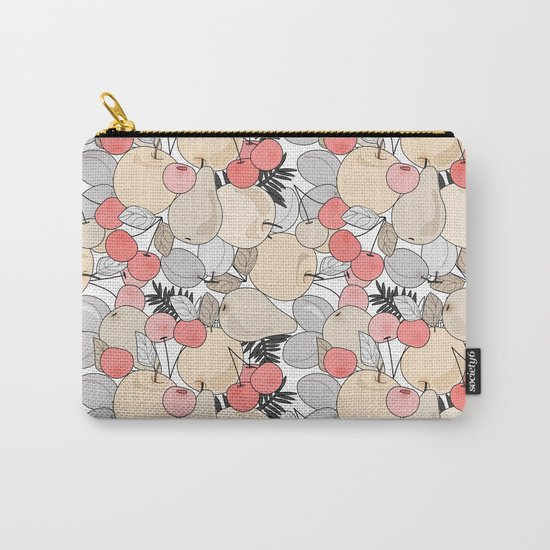Retro pattern . Fruits and berries . Carry-All Pouch