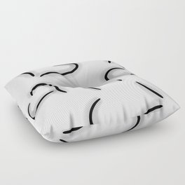 Cute Hearts Black and White Floor Pillow