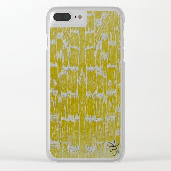 Yellow Sugarcane Clear iPhone Case