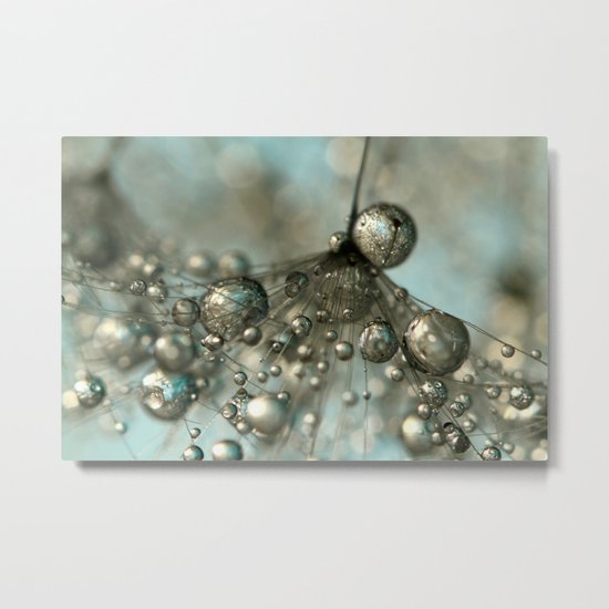 Dandy in Silver & Blue Metal Print
