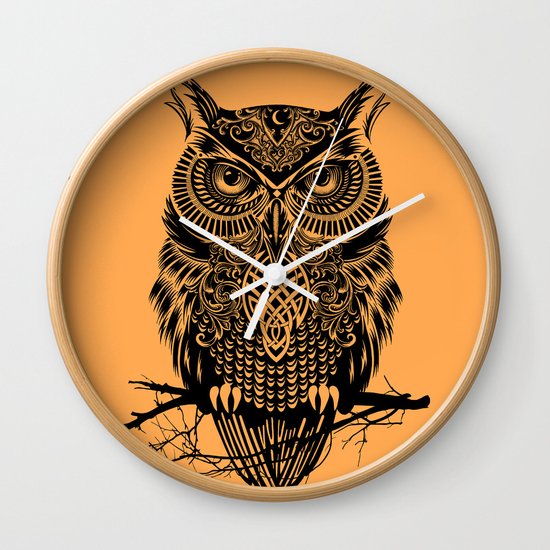 Warrior Owl 2 Wall Clock