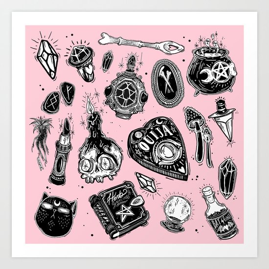 witchy art print by loll3 society6 witchy art print by loll3 society6