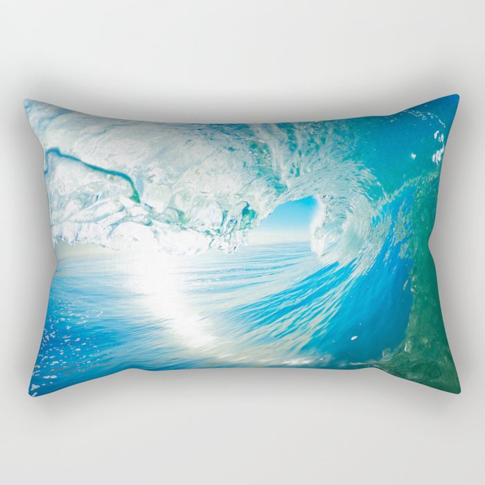 Clear Blue Wave, Surfing Heaven  Rectangular Pillow