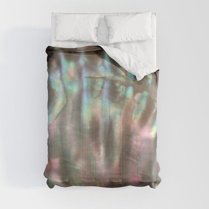 Shimmery Greenish Pink Abalone Mother of Pearl Comforter