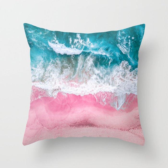 Pink and sales turquoise throw pillows