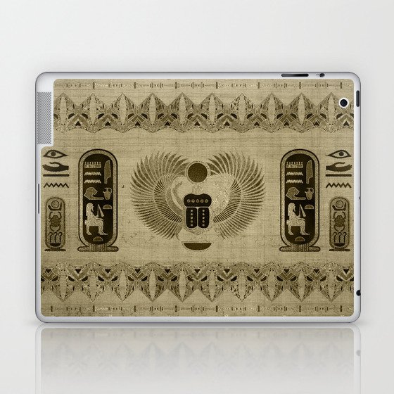 Egyptian Scarab Beetle Ornament Laptop & iPad Skin by Creativemotions Society6
